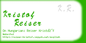 kristof reiser business card